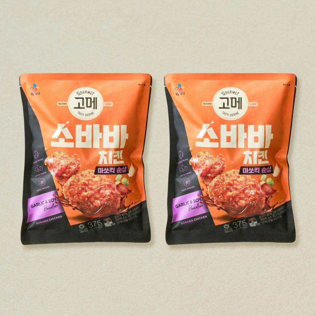 고메 소바바치킨 마쏘킥 순살 375gX2개
