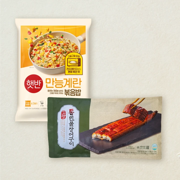 햇반 만능 계란 볶음밥 400gX1개+고창 통 민물장어구이 800g (4-6미)X1개