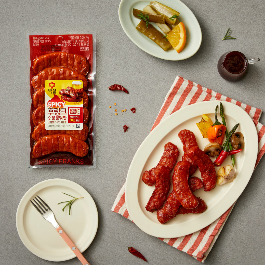 백설 숯불불닭맛 후랑크 120g