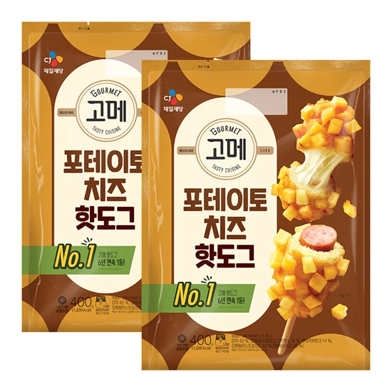 고메 포테이토치즈 핫도그400gX2개