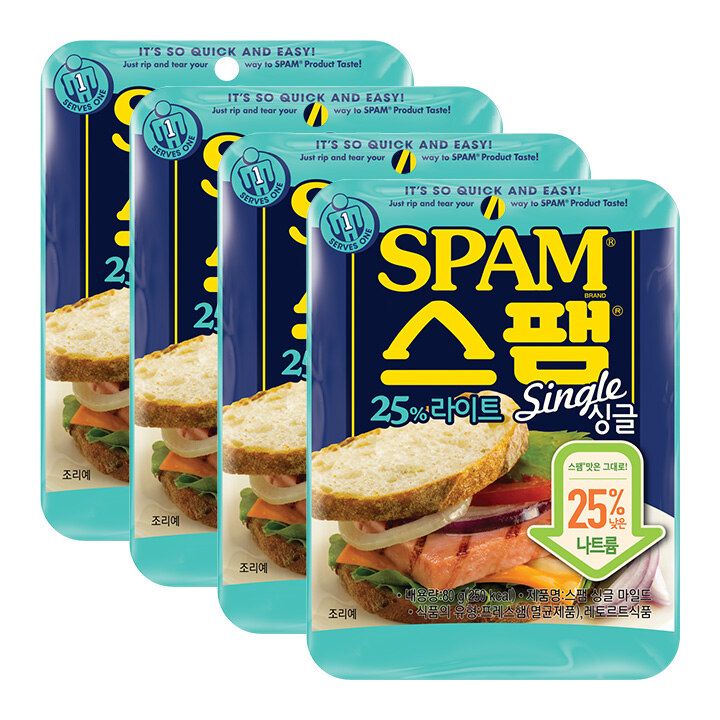 스팸 싱글 25%라이트 80gX4개