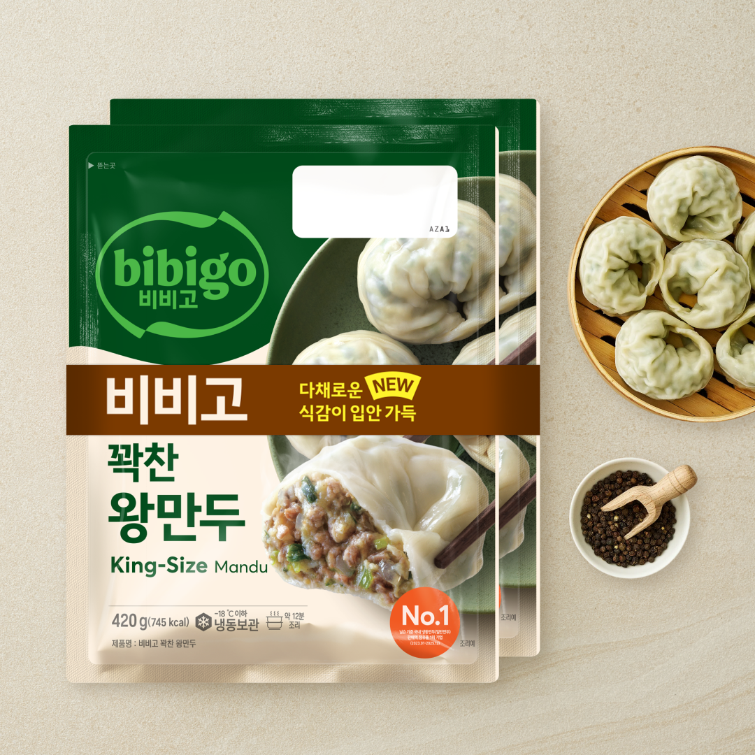 [CJ더마켓] 비비고 꽉찬 왕만두 고기 420gX2