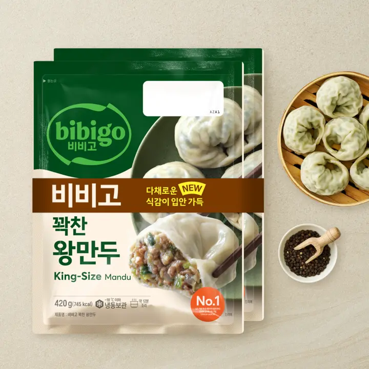 비비고 꽉찬 왕만두 고기 420gX2