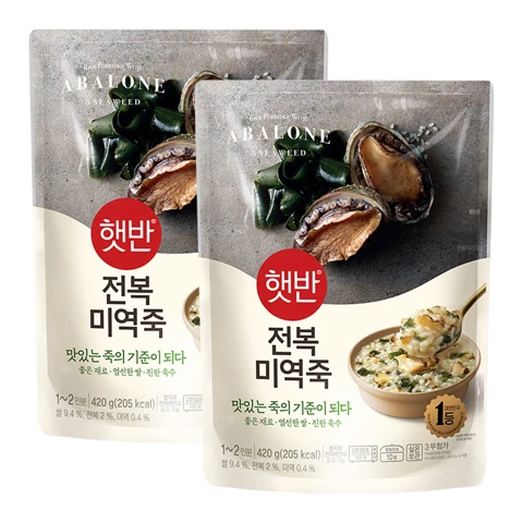 [250개한정]햇반 전복미역죽 420gX2개