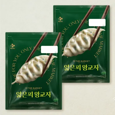 [더마켓 ONLY]얇은피 왕교자 1.05kg, 2개
