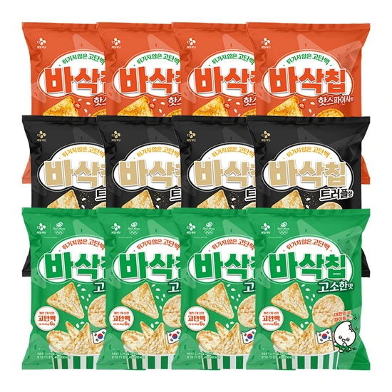 [1box]바삭칩 트러플4개+오리지널4개+핫스파이시4개(총12개)