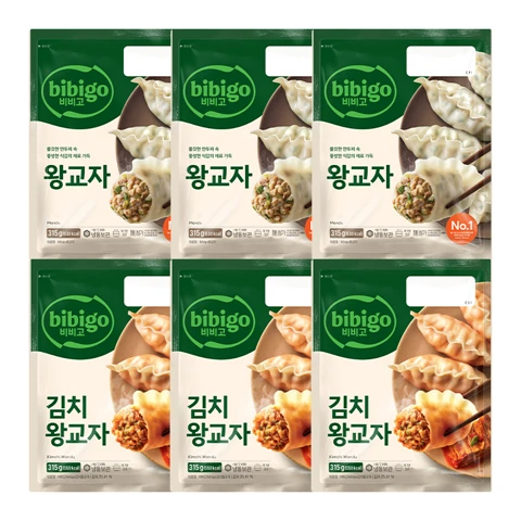 [300개한정][만두소용량팩]비비고 왕교자 315g x 3개+비비고 김치왕교자 315g x 3개