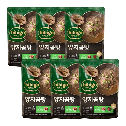 [2인분] 비비고 양지곰탕700g(냉동)X6개