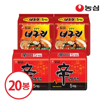 농심 라면 20봉(신라면10, 너구리10)
