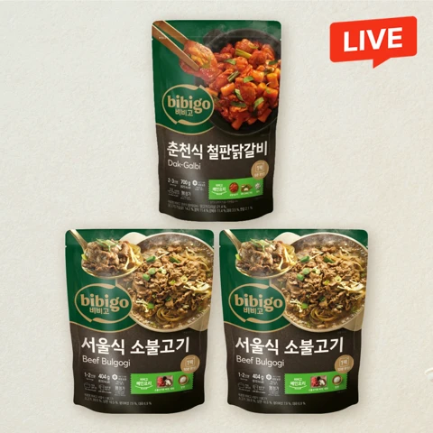 비비고 서울식 소불고기 404gX2개+춘천식철판닭갈비 700g