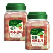 [숨쉬는 용기]비비고 썰은배추김치1.2kg(용기형)X2개