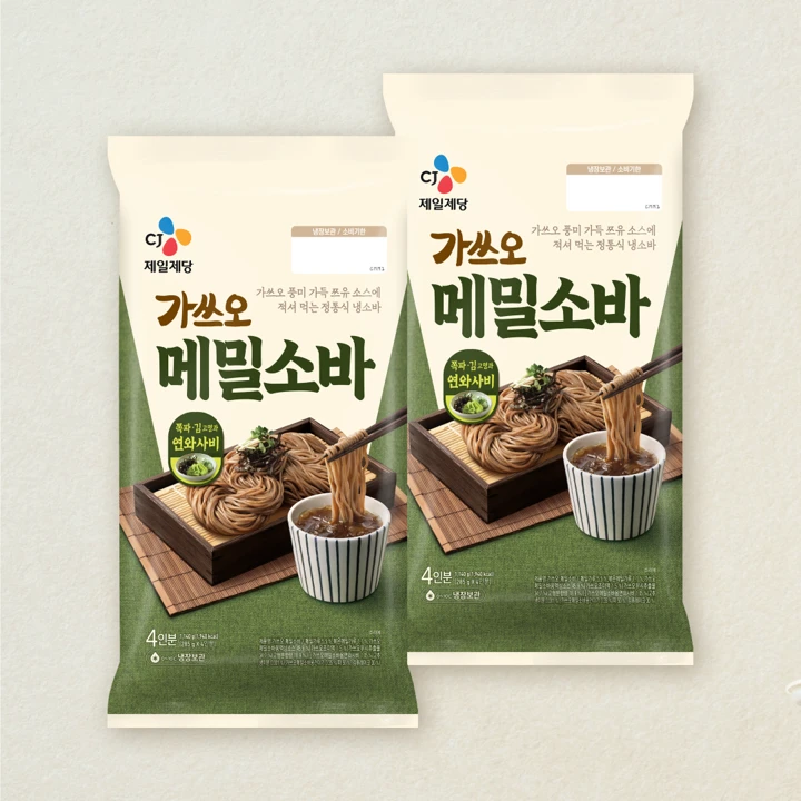 CJ 가쓰오메밀소바 4인분 1140gX2개