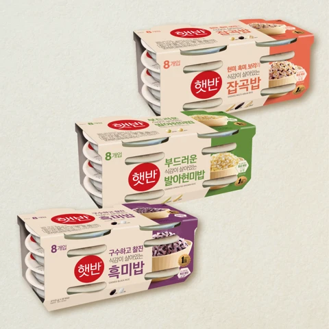 [잡곡밥세트]햇반 발아현미 210gX8개+잡곡밥 210gX8개+흑미밥 210gX8개(총24개)