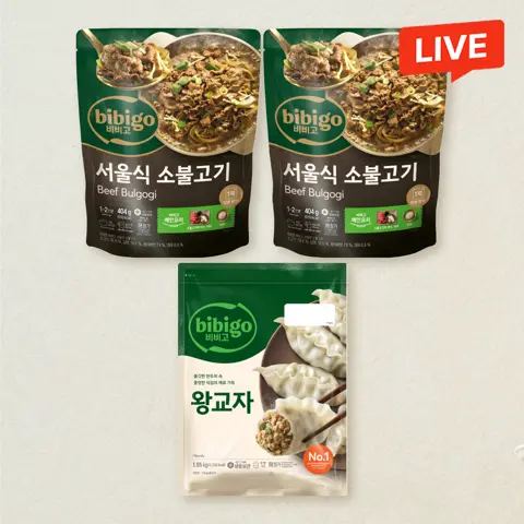 비비고 서울식 소불고기 404gX2개+비비고 왕교자 1.05kg