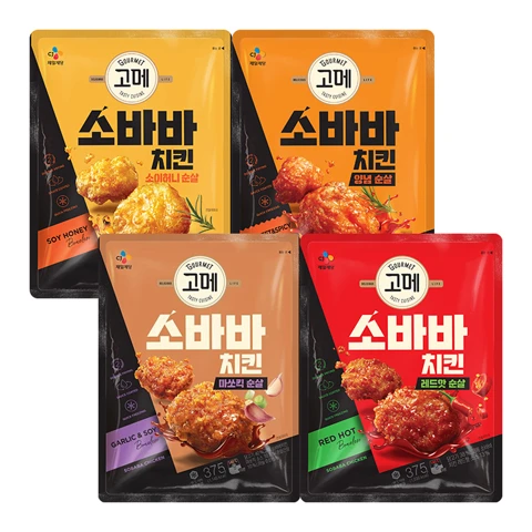 고메 소바바 순살 4종 플래터 (소이허니, 양념, 마쏘킥, 레드핫)