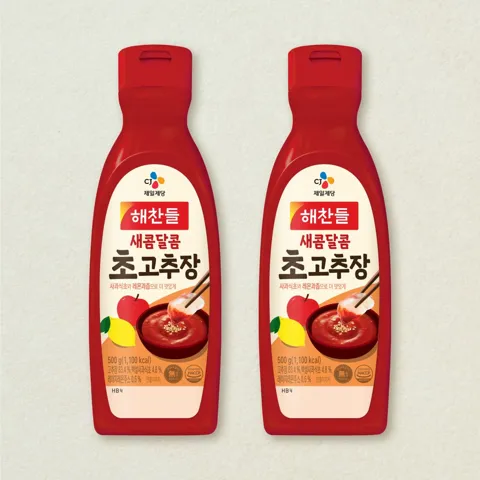 해찬들 새콤달콤 초고추장 500g(튜브형)X2개