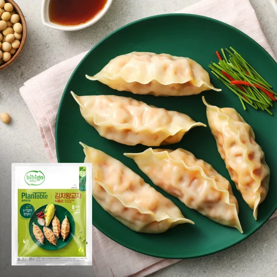 [식물성]비비고 플랜테이블 김치왕교자 385g