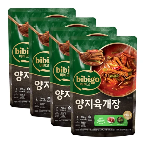 [국물맛집] 비비고 양지육개장 700g(냉동)X 4개