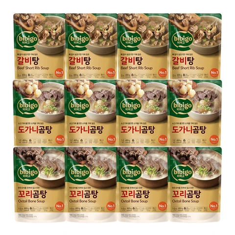 [보양세트]비비고 갈비탕 400gX4개+도가니곰탕 460gX4개+꼬리곰탕 460gX4개(총12개)