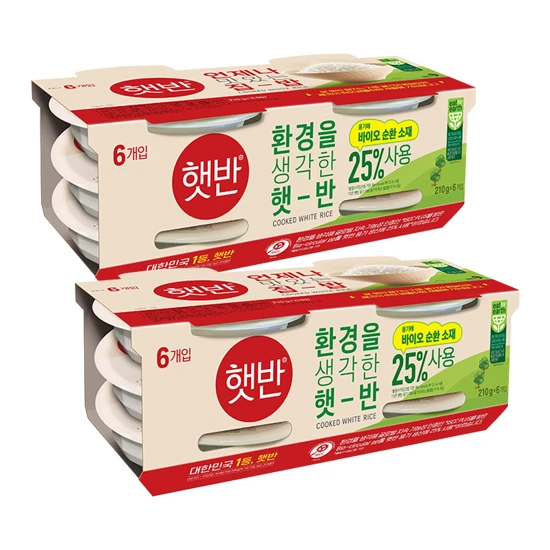 [2+2]환경을 생각한 햇반 210gX6번들(소비기한:25.08.06)