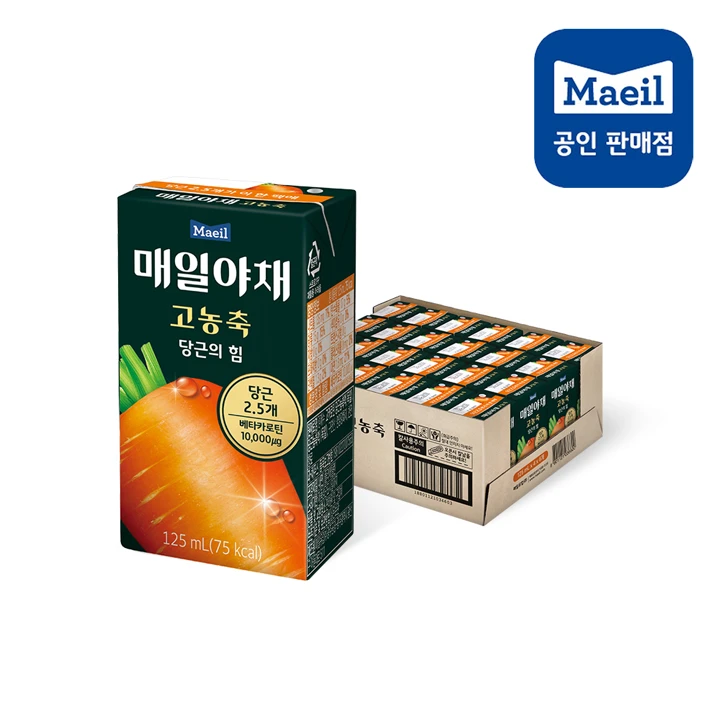 매일야채 고농축 당근의힘 125ml 24팩
