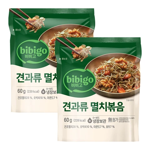 [200개한정]비비고 견과류멸치볶음60gX2개