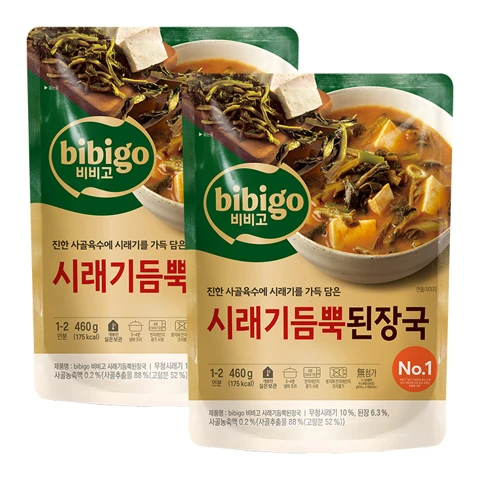 [300개한정]비비고 시래기듬뿍된장국 460G X2개