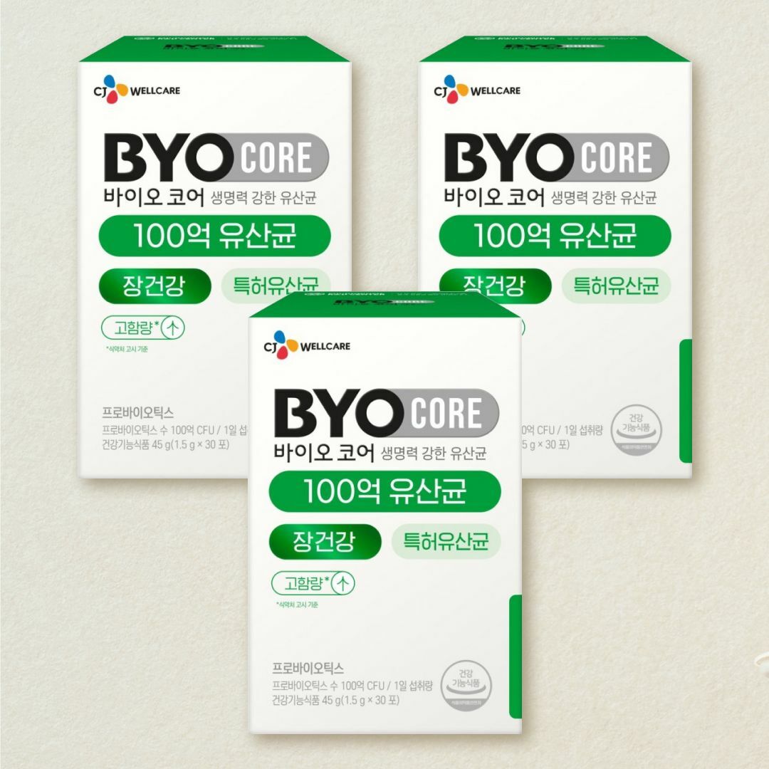 [CJ더마켓] 바이오코어 100억 유산균 30포X3개(3개월)