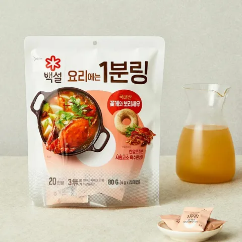 요리에는1분링 꽃게와 보리새우 80G