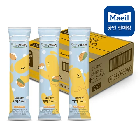 [행사]상하목장 얼려먹는 아이스크림 망고 85ml 24팩