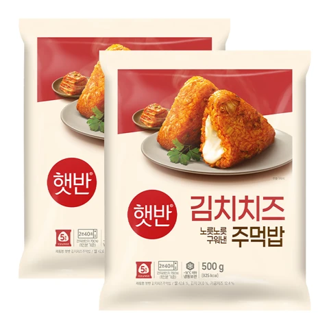 [500개한정]햇반 김치치즈주먹밥 500gX2개