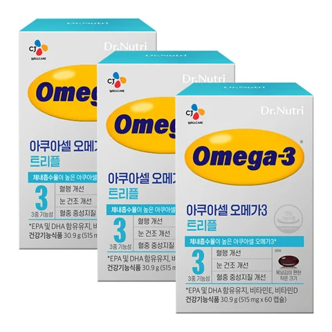 닥터뉴트리 아쿠아셀오메가3 60캡슐 (1개월)X3개