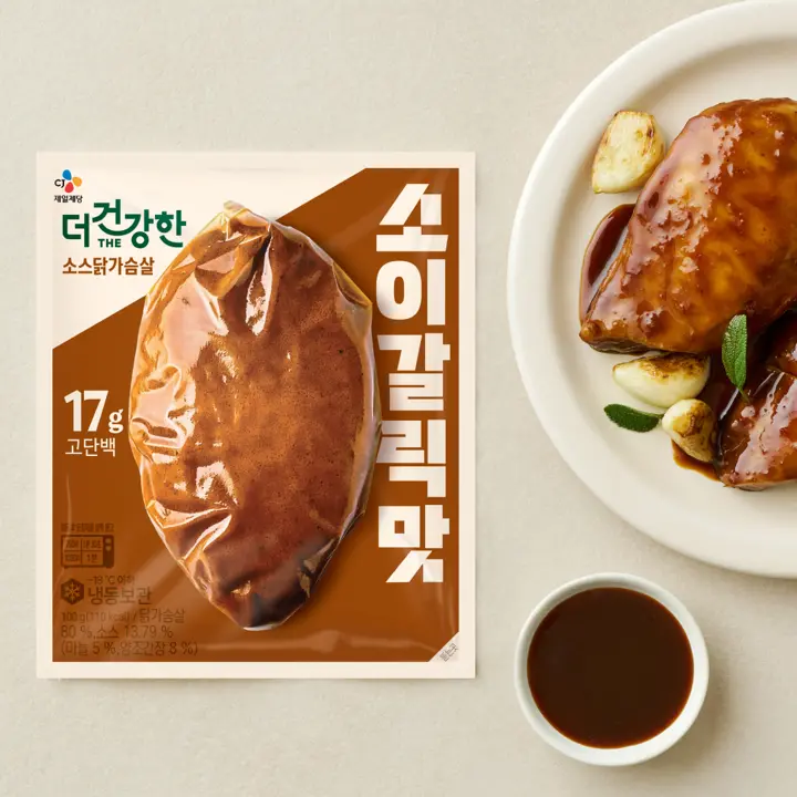 더건강한 소스 닭가슴살 소이갈릭맛 100g