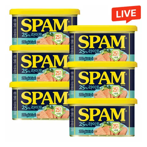 스팸 25%라이트 200gx6개