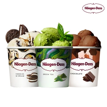 하겐다즈 파인트 3개(녹차+쿠키앤크림+초코)