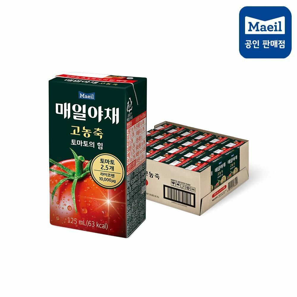 [CJ더마켓] 매일야채 고농축 토마토의힘 125ml 24팩