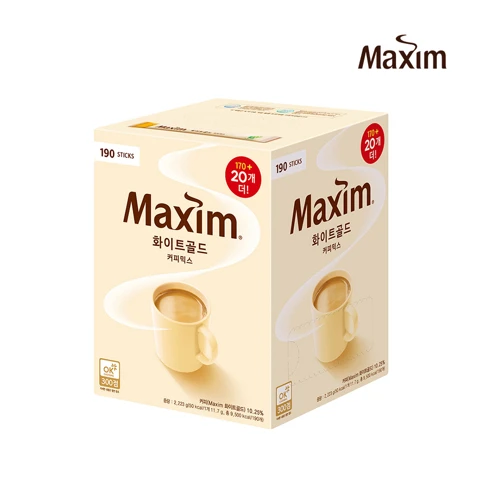 맥심 화이트골드 커피믹스 총 190T (170T + 20T 증정)