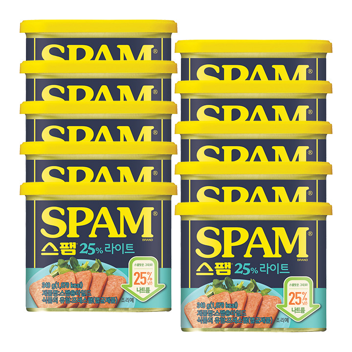 스팸 25%라이트 340gX10개
