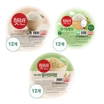 [우리가족햇반] 햇반 210gX12개+발아현미밥210gX12개+유기농우리아이햇반 130gX12개