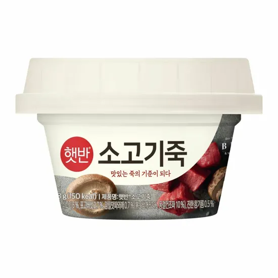 [1+1]햇반 맞춤토핑 소고기죽268g