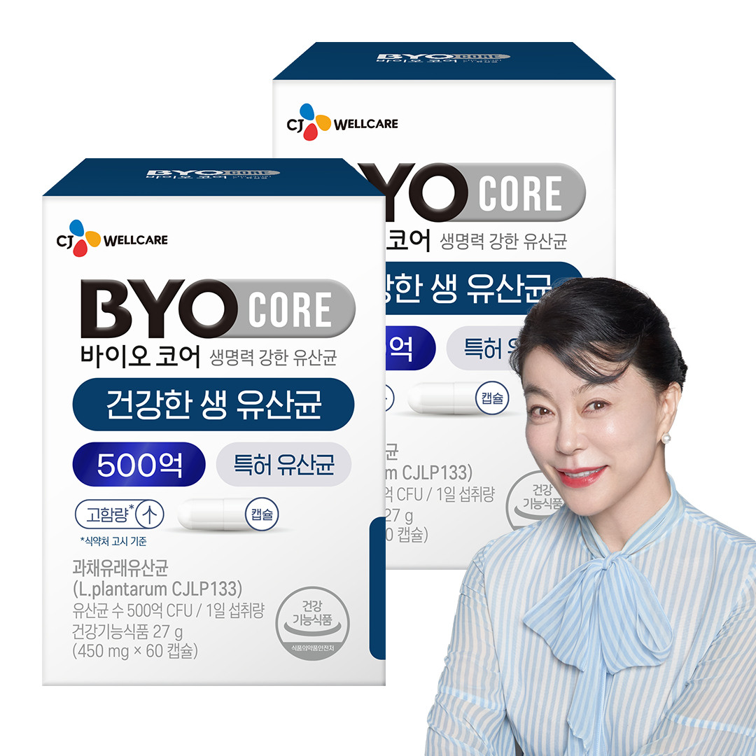 부자유산균 바이오코어 500억 유산균 60캡슐(1개월)X2개