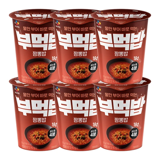 부먹밥 짬뽕밥 52G X 6개