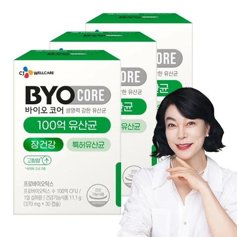 바이오코어 100억 유산균 30캡슐(1개월)X3개
