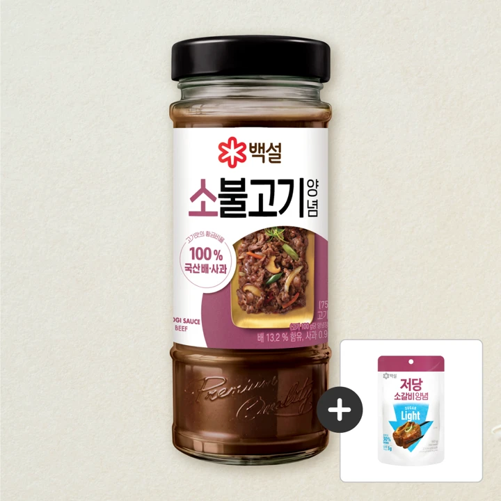 백설 소불고기 양념 500g+[사은품]백설 저당 소갈비 양념 150G