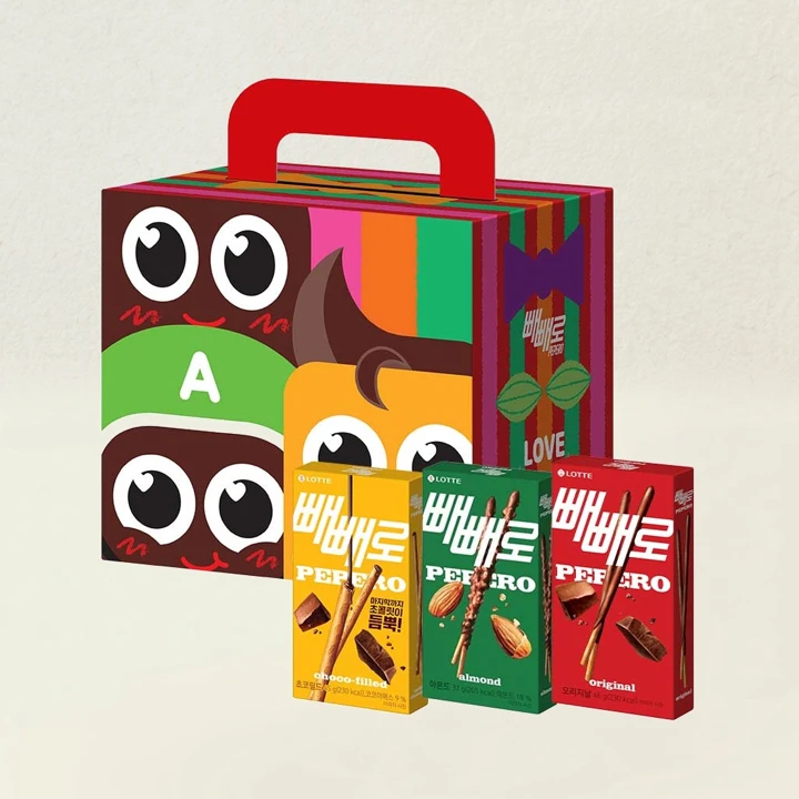 롯데 빼빼로 혼합 패키지 10입(초코 4입, 아몬드 3입, 초코필드 3입)