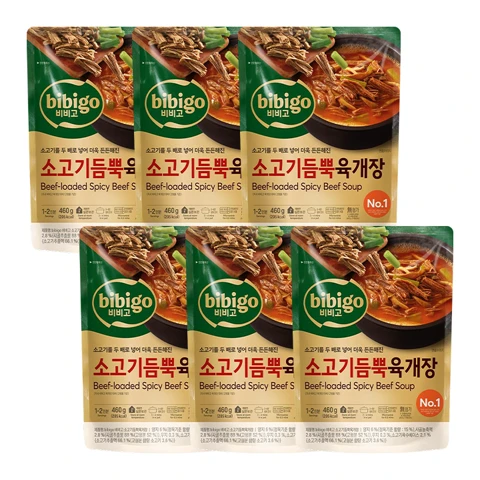 비비고 소고기듬뿍 육개장 460gX6개