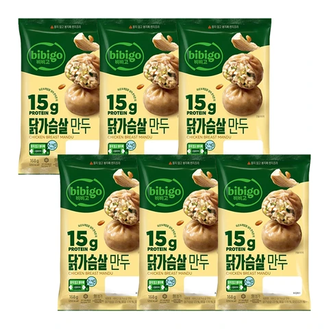 비비고 닭가슴살 만두 168g X6개