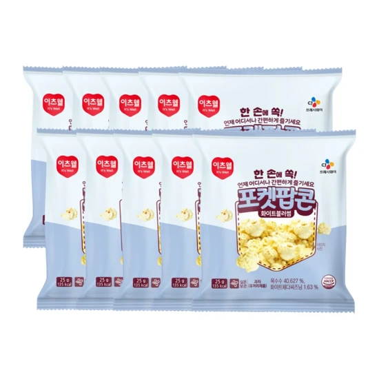 이츠웰 포켓팝콘 블라썸맛 25g X 10봉