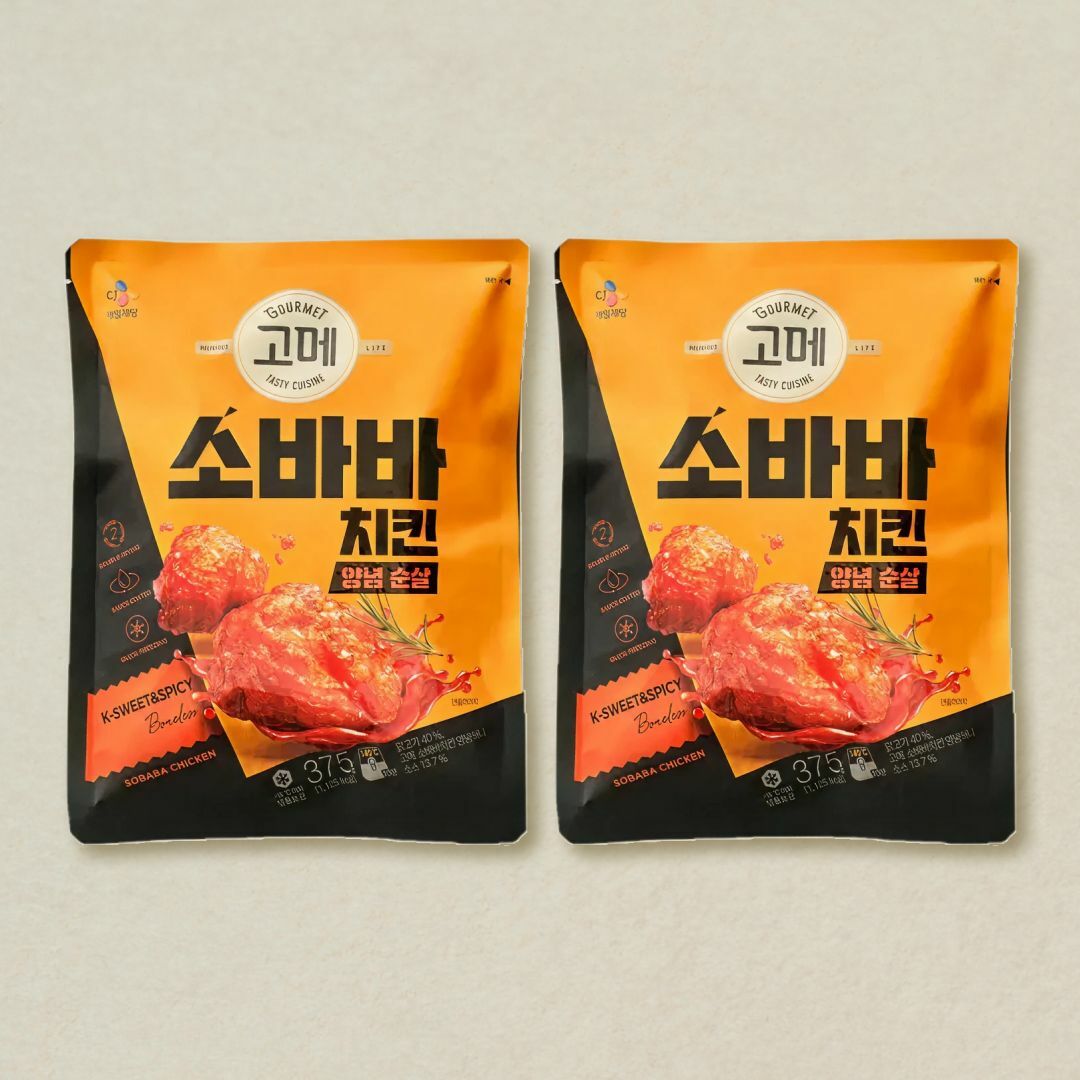 고메 소바바치킨 양념 순살 375gX2개