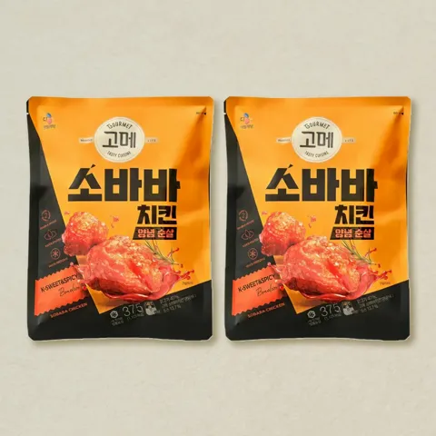 고메 소바바치킨 양념 순살 375gX2개